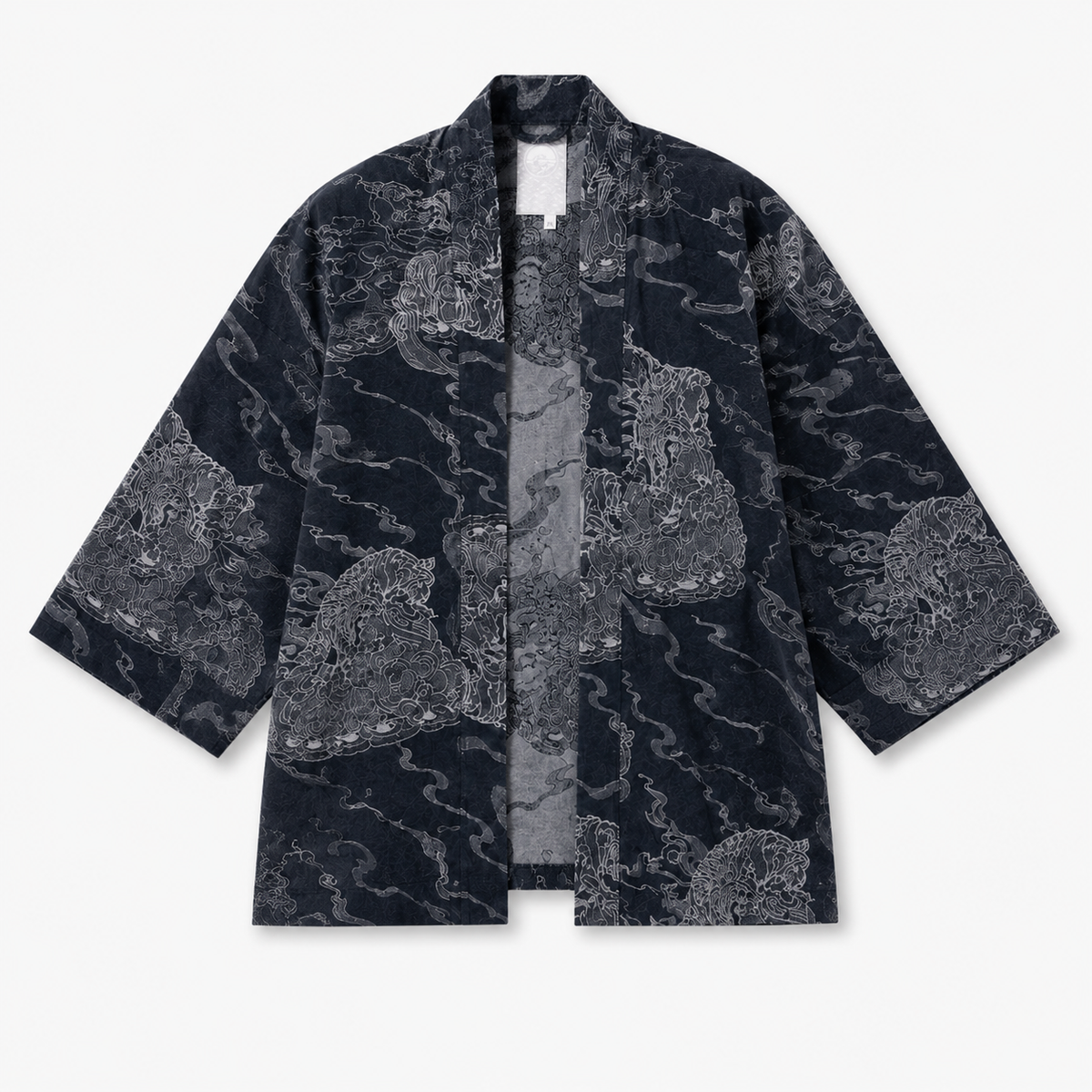 Haori Homme Bleu nuit Japonais Court | Ryūsei