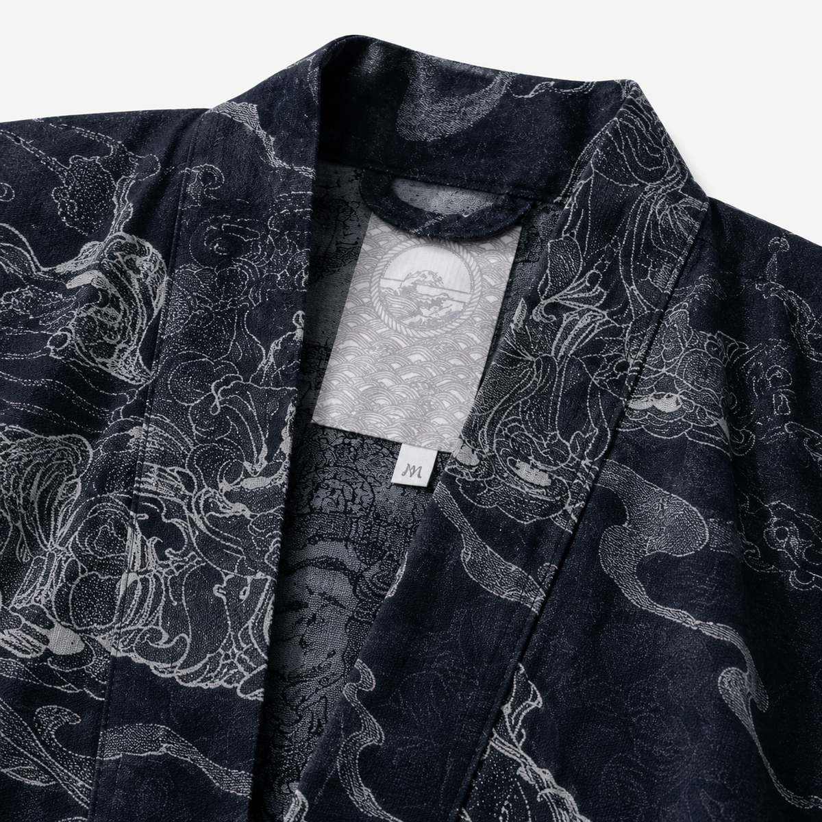 Haori Homme Bleu nuit Japonais Court | Ryūsei
