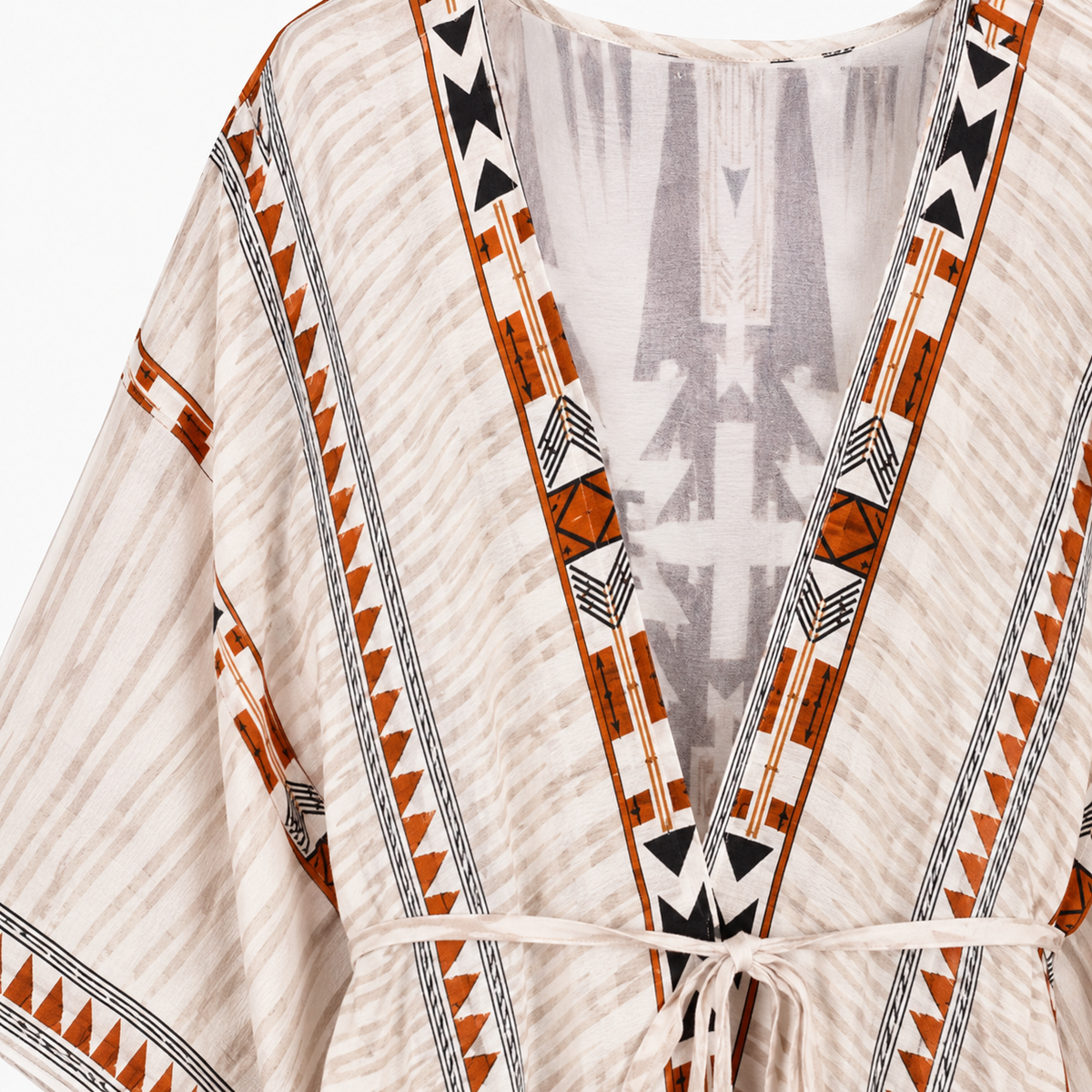 Kimono Femme Long Beige Bohème | Kasumi