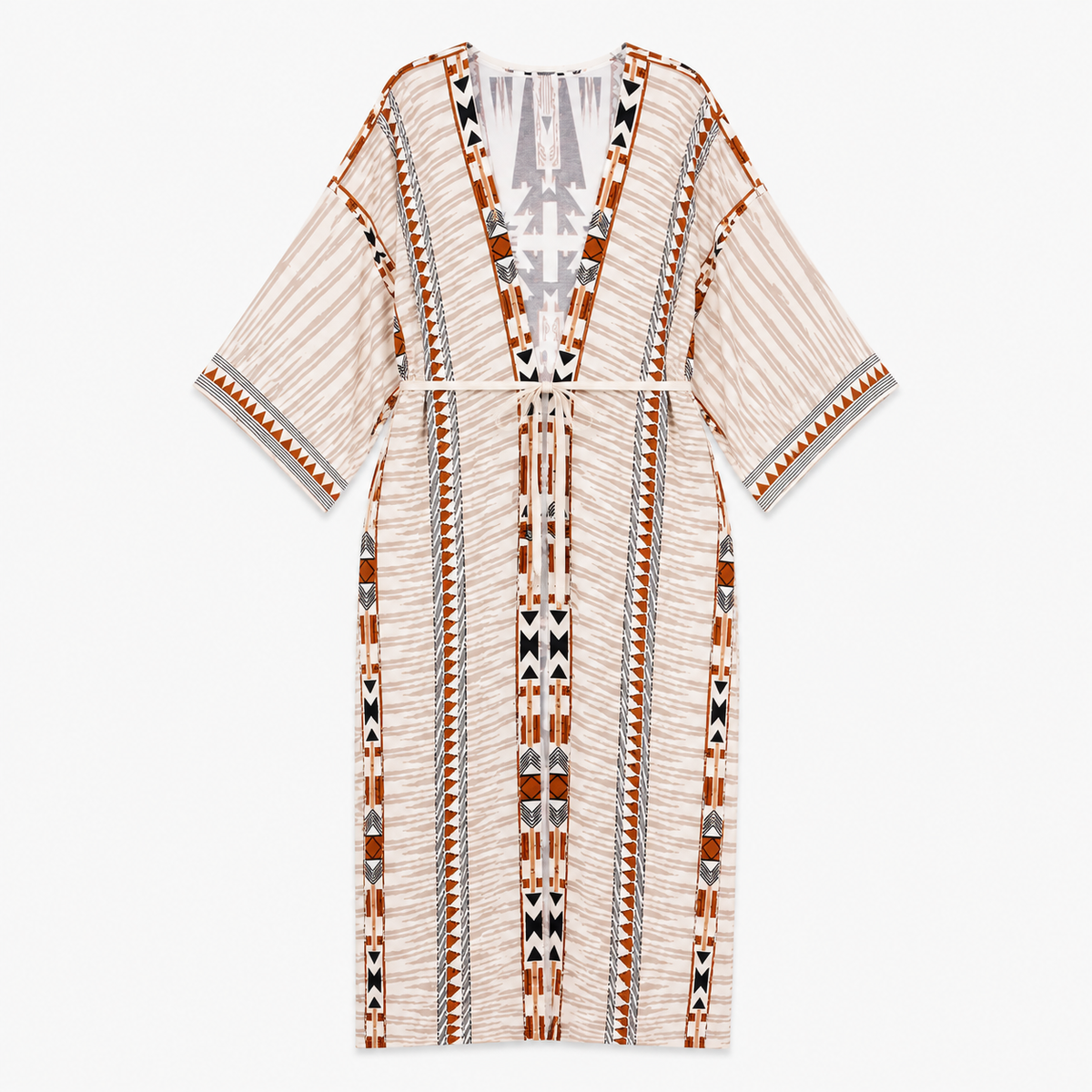 Kimono Femme Long Beige Bohème | Kasumi