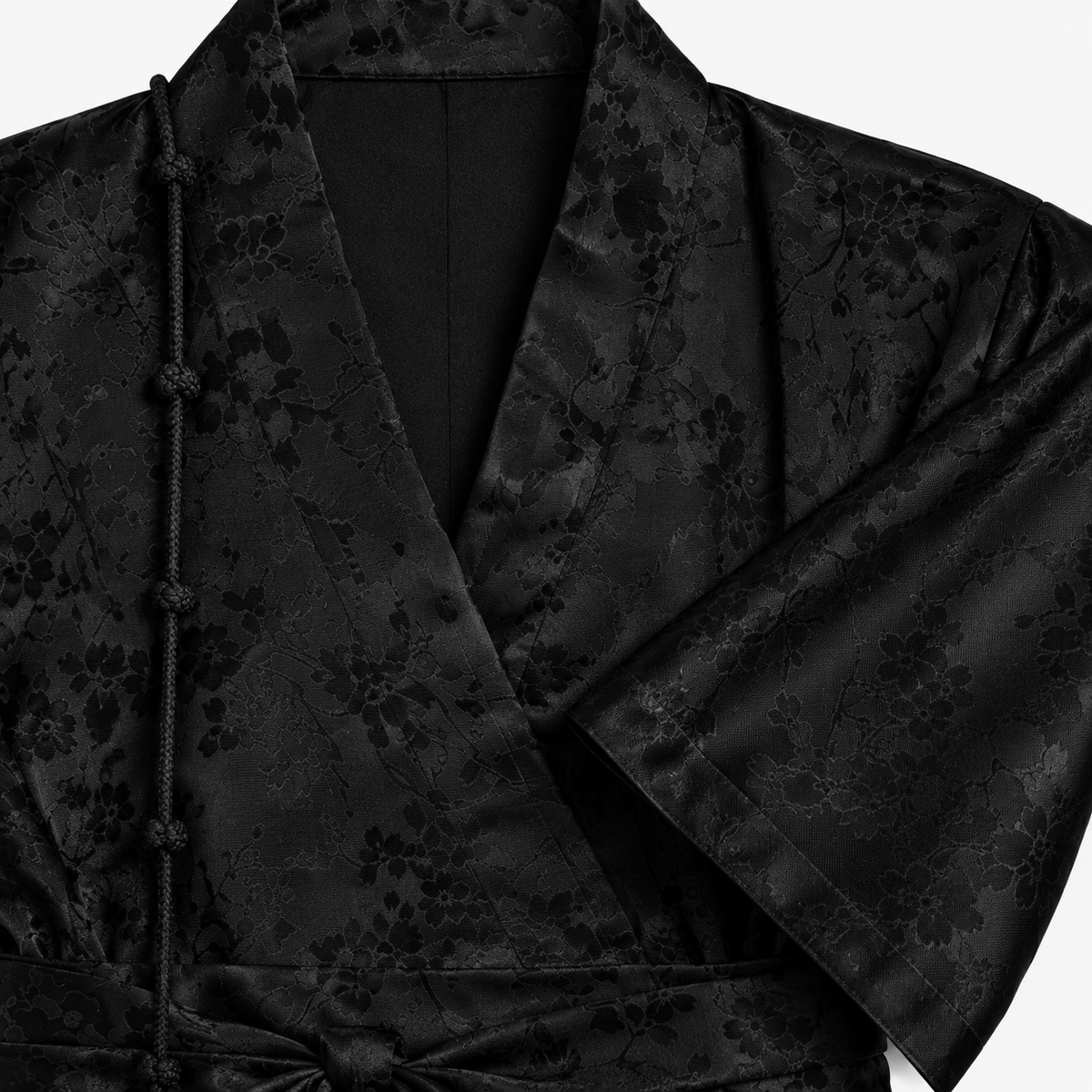 Kimono Femme Noir Long Japonais | Kasumi
