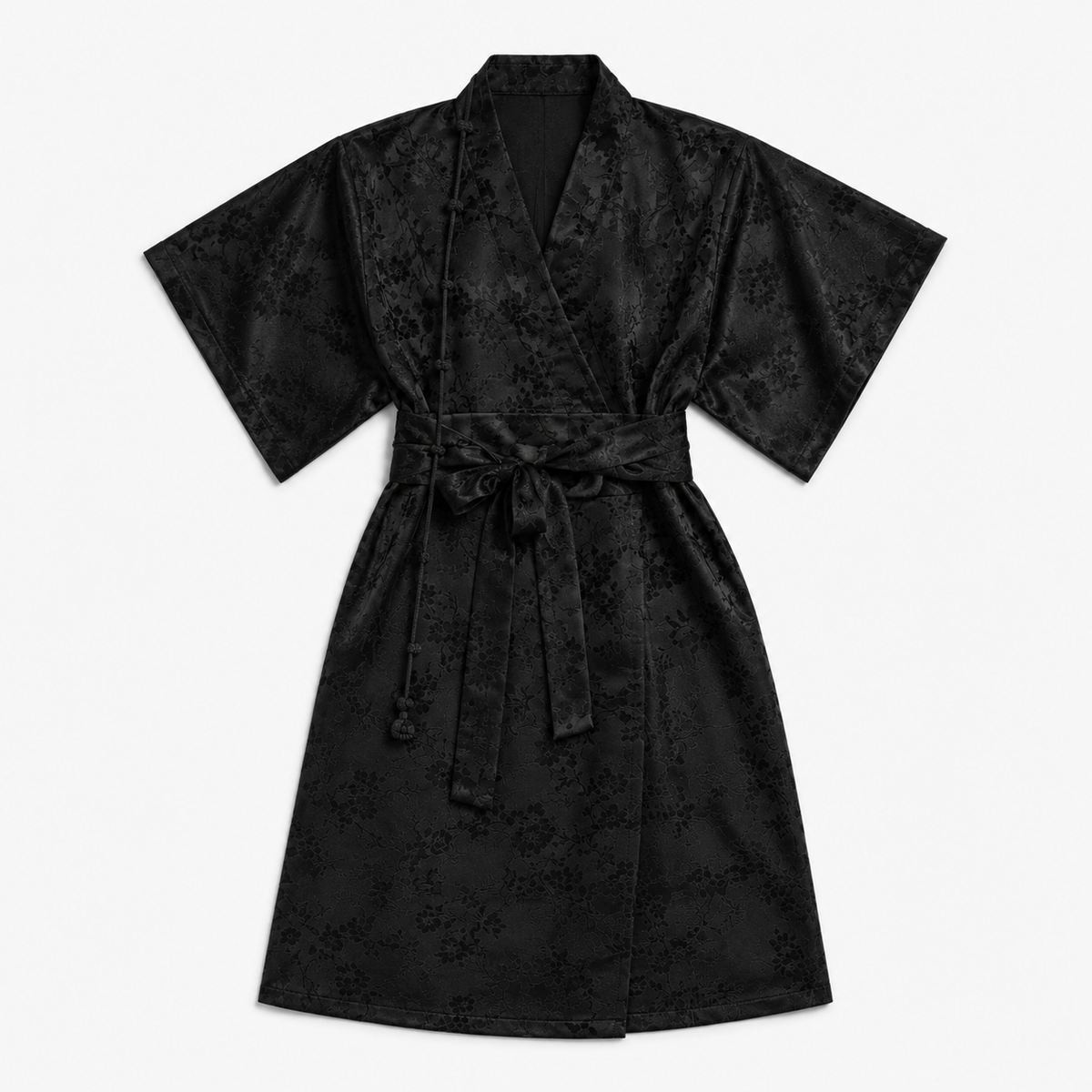 Kimono Femme Noir Long Japonais | Kasumi