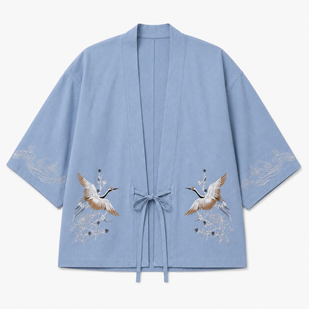 Kimono Homme Coton Bleu Japonais | Ryūsei