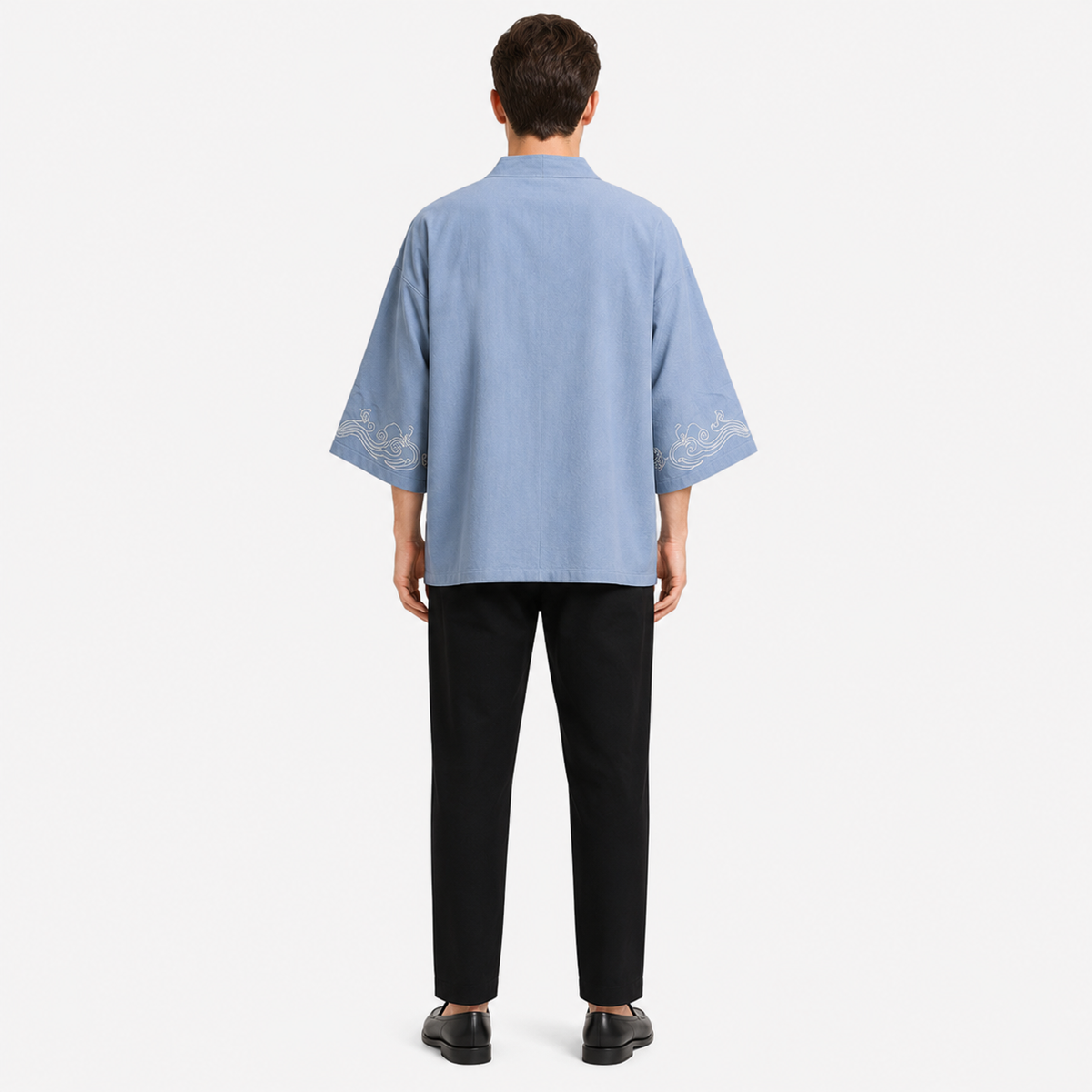 Kimono Homme Coton Bleu Japonais | Ryūsei