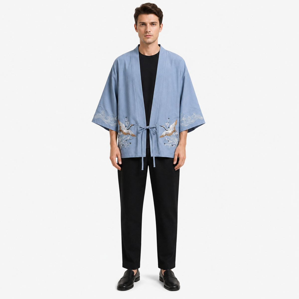 Kimono Homme Coton Bleu Japonais | Ryūsei