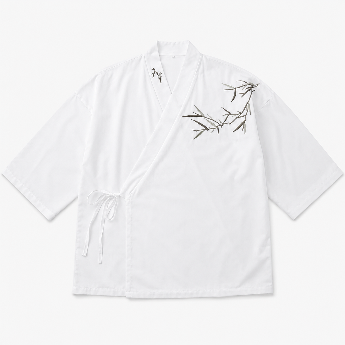 Kimono Homme Japonais Court Noir et Blanc | Hayate