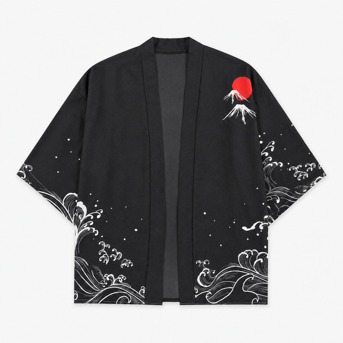 Kimono Homme Japonais Noir Court | Raiden
