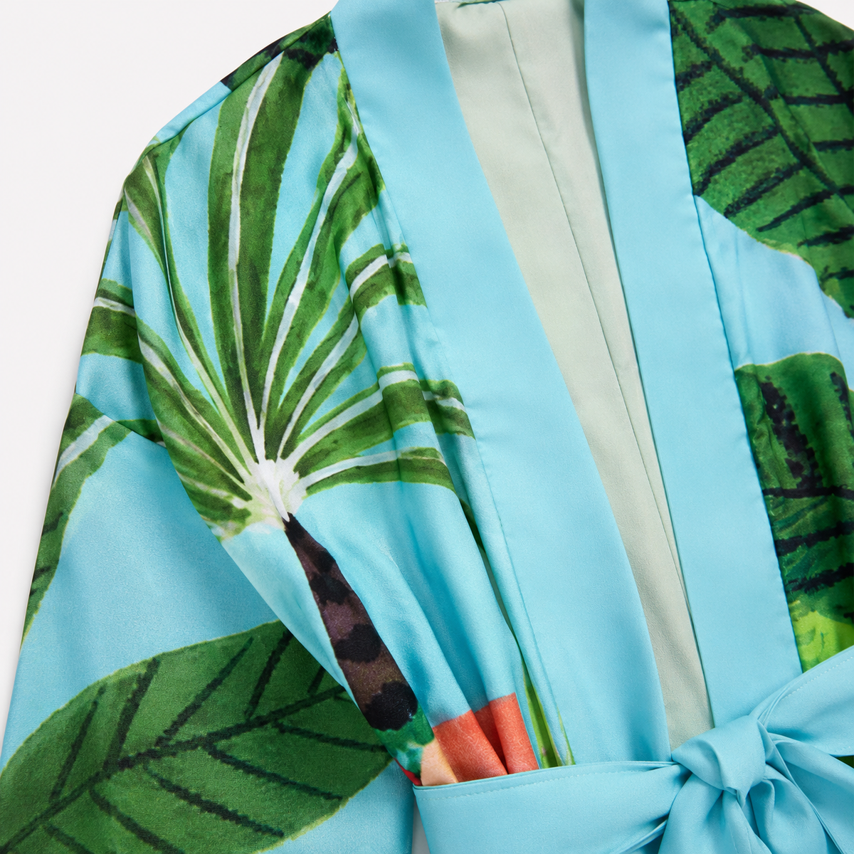 Kimono Long Femme Tropical Turquoise | Mizore