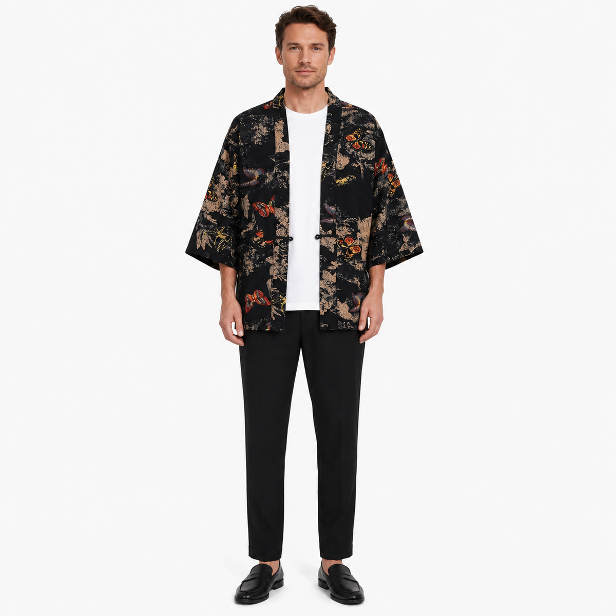 Kimono Patchwork Homme Femme Noir Japonais | Kurogami