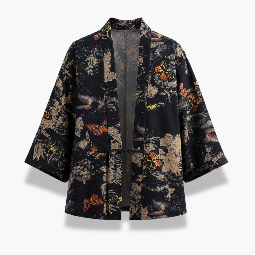 Kimono Patchwork Homme Femme Noir Japonais | Kurogami