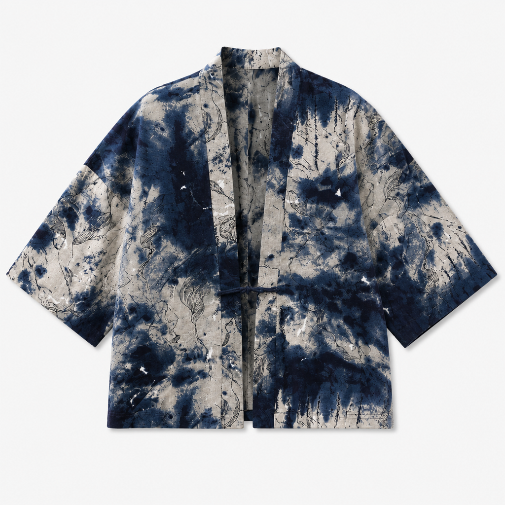 Kimono Patchwork Homme Indigo Court | Kaede