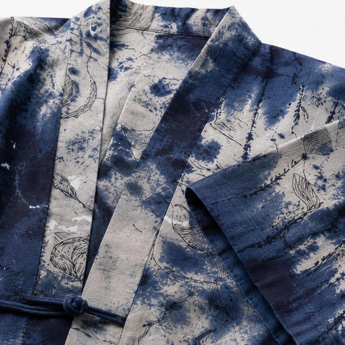 Kimono Patchwork Homme Indigo Court | Kaede
