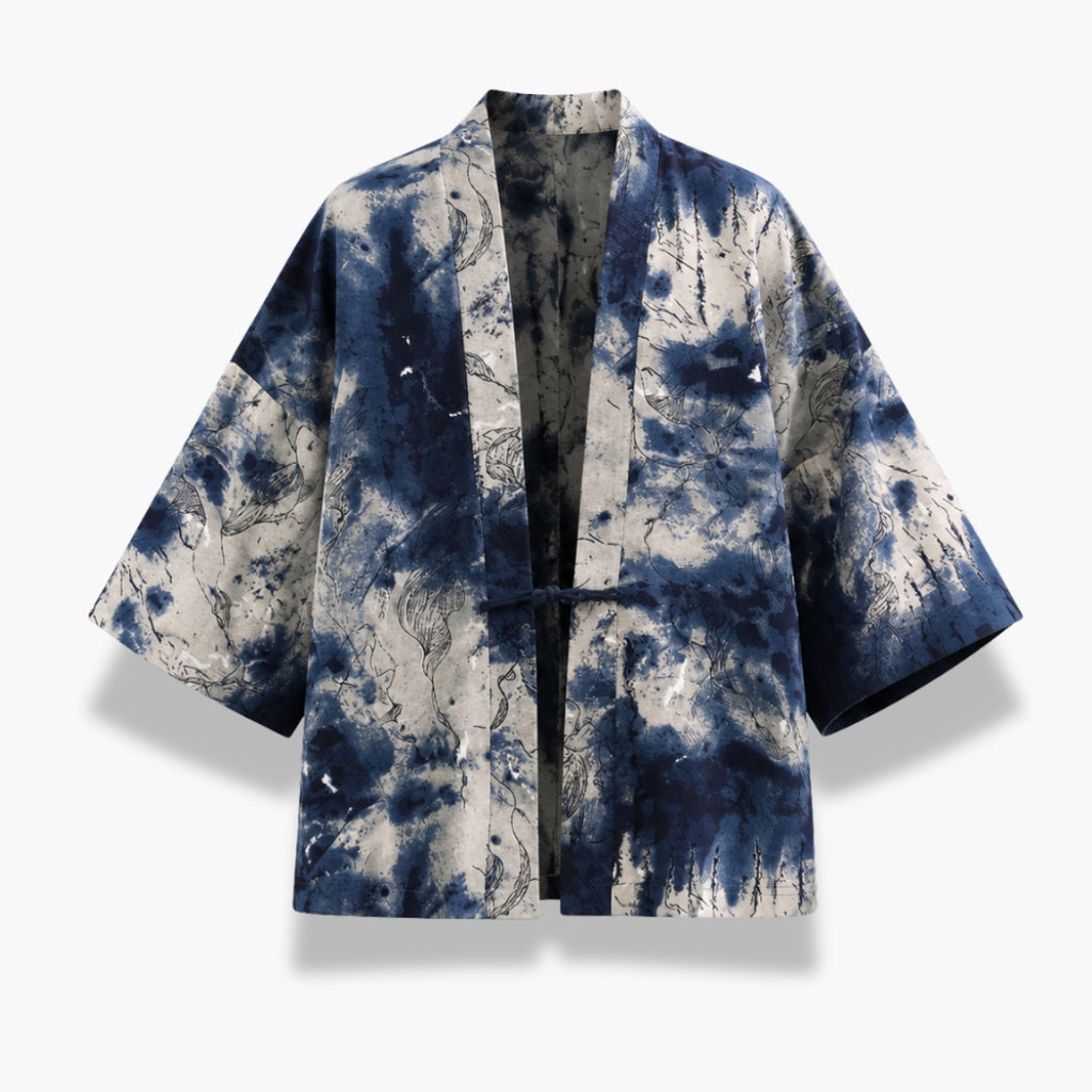 Kimono Patchwork Homme Indigo Court | Kaede