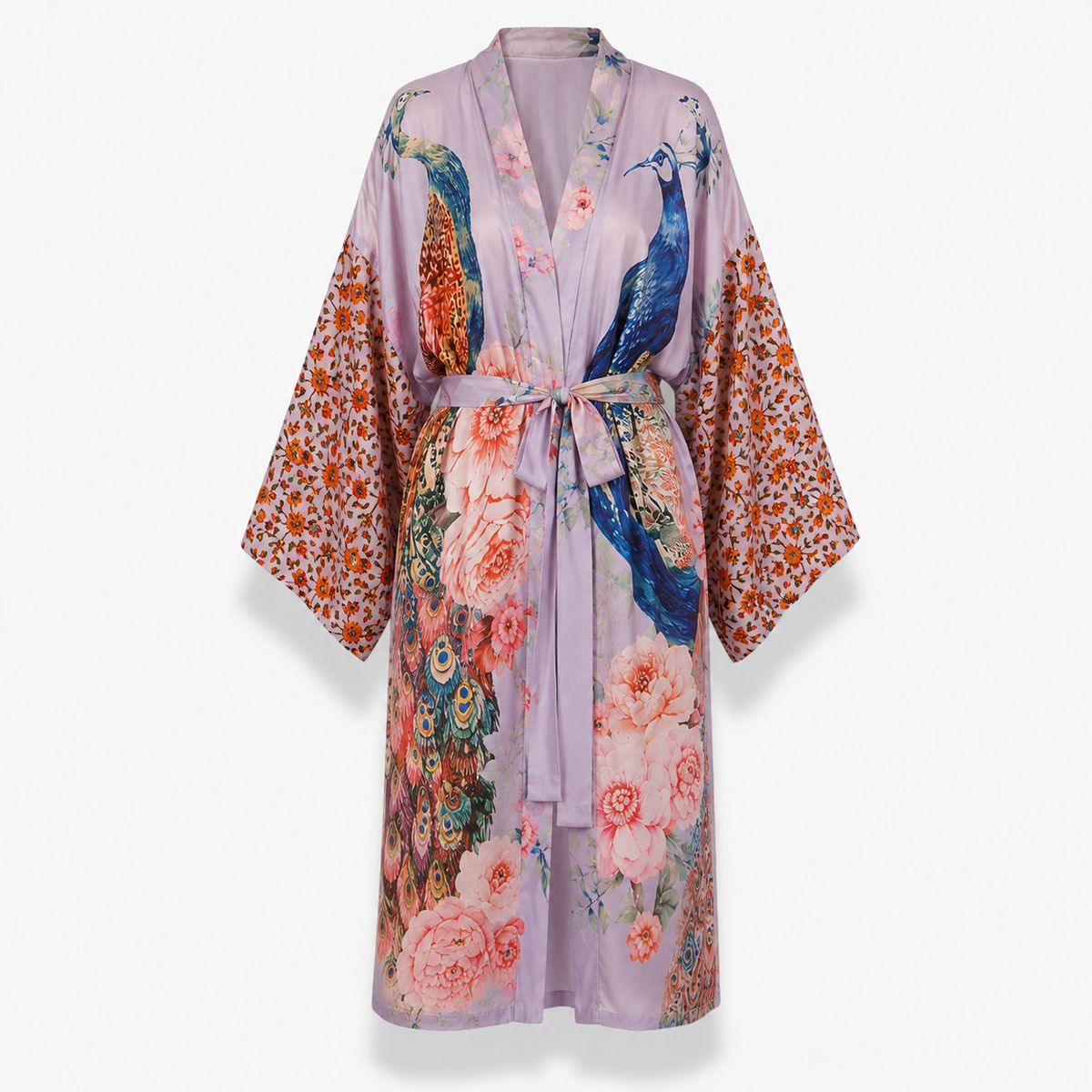 Kimono Plage Femme Long Cache-Cœur Blanc | Mizuha
