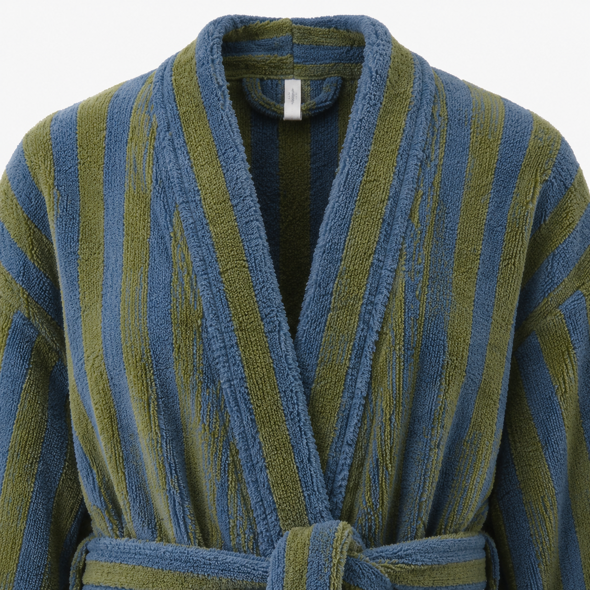 Peignoir Kimono Femme Polaire Bleu Vert Long | Mizuki