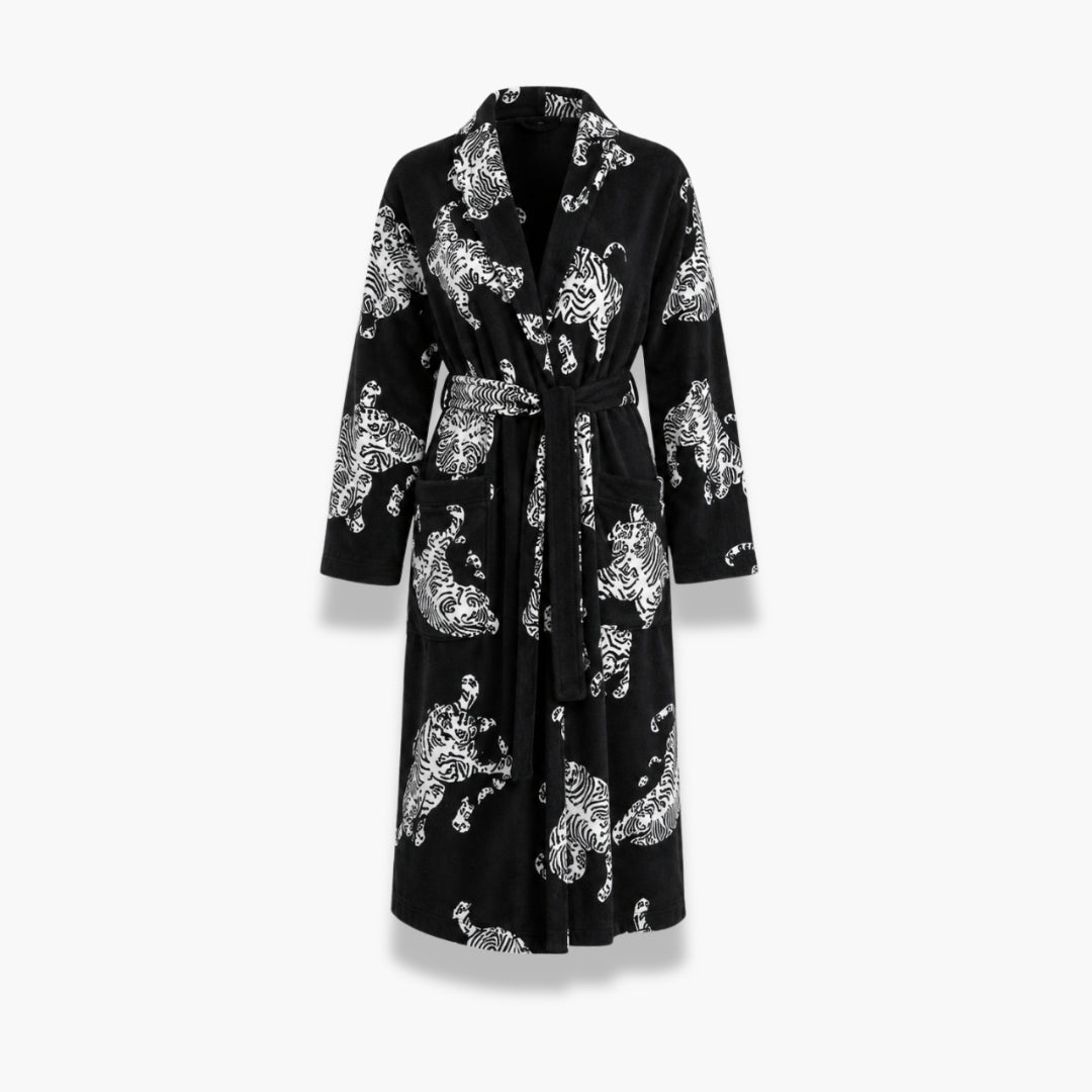 Peignoir Kimono Homme Noir Japonais | Kurotora
