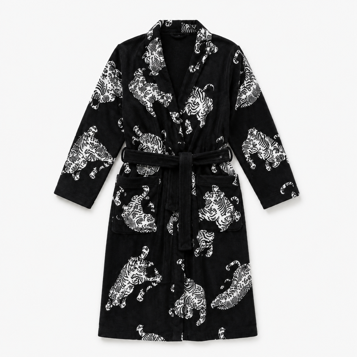 Peignoir Kimono Homme Noir Japonais | Kurotora