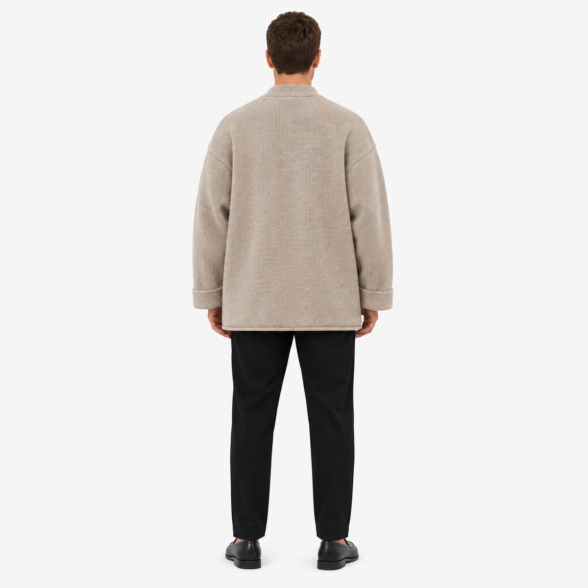 Pull Kimono Mixte Laine Coupe Ample Beige | Takara