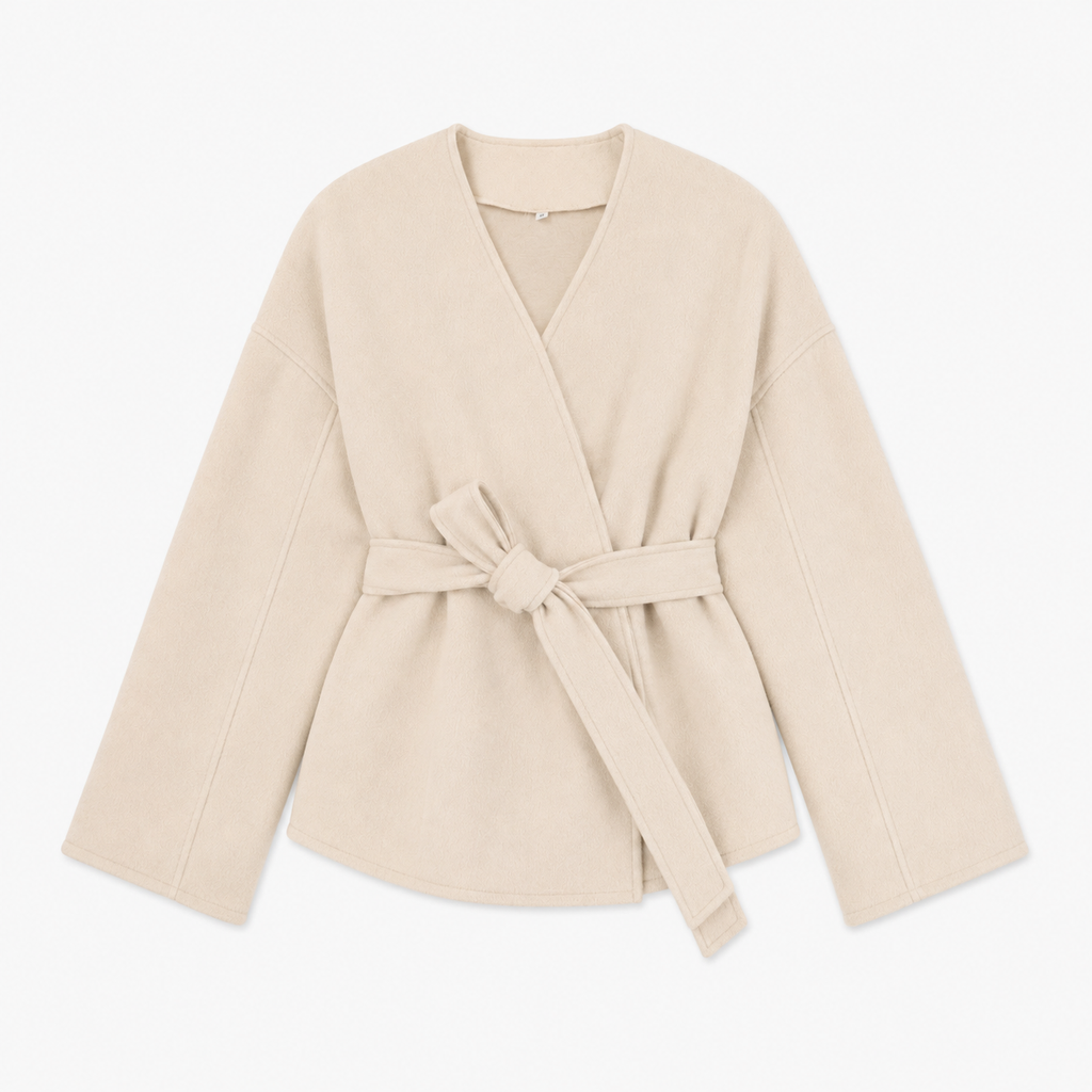 Veste Kimono Femme Courte Écru | Suzu