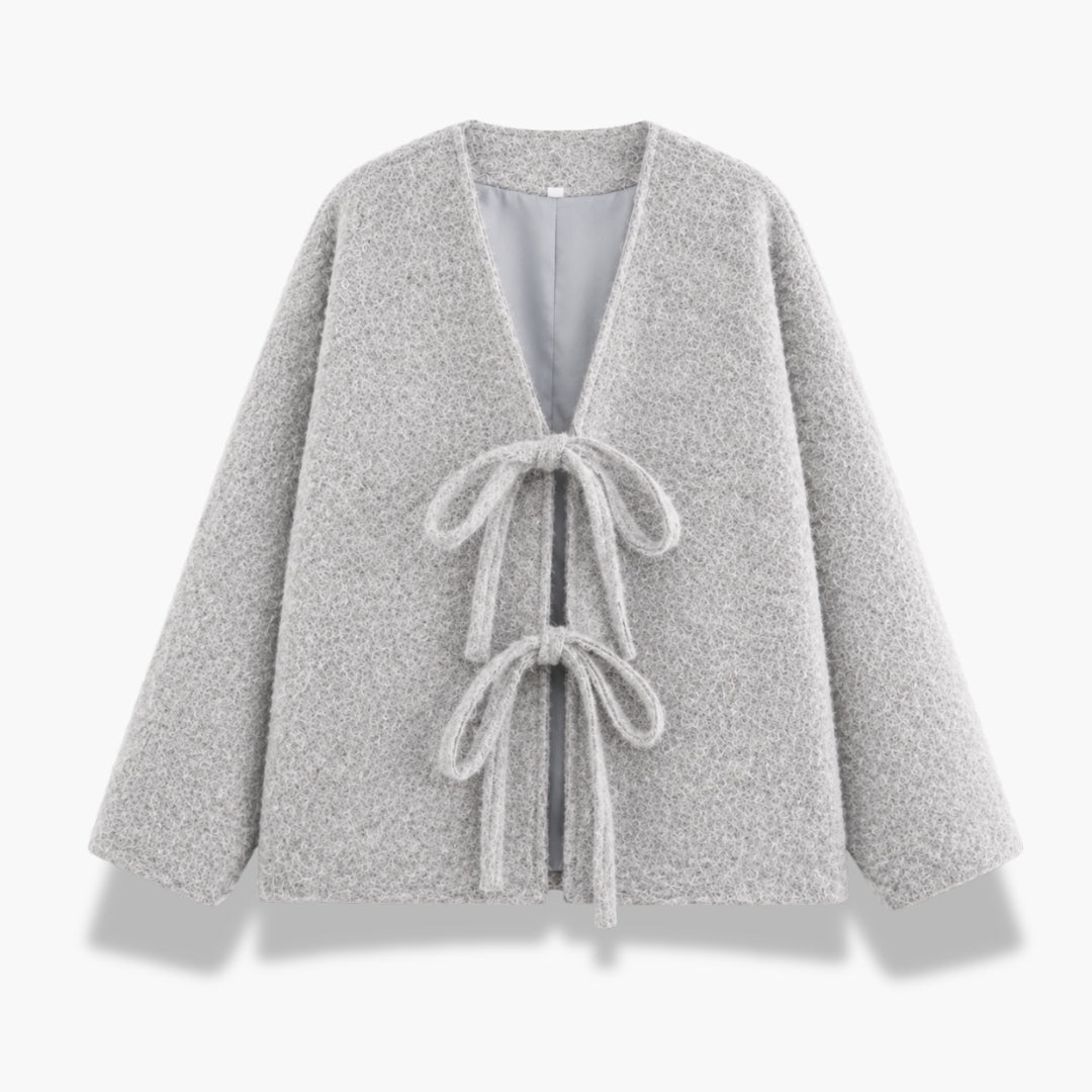 Veste Kimono Femme Écru Ample à Nouer | Mizuha