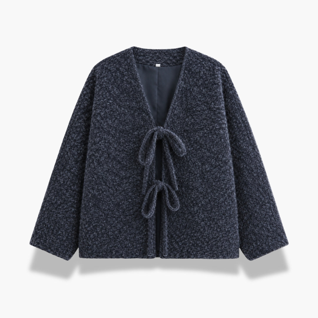 Veste Kimono Femme Écru Ample à Nouer | Mizuha