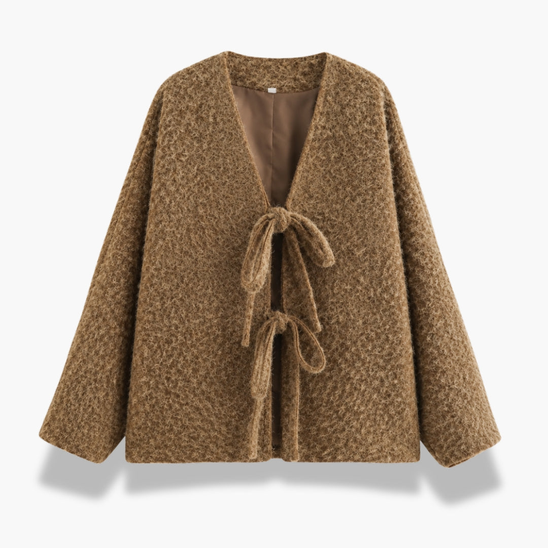 Veste Kimono Femme Écru Ample à Nouer | Mizuha
