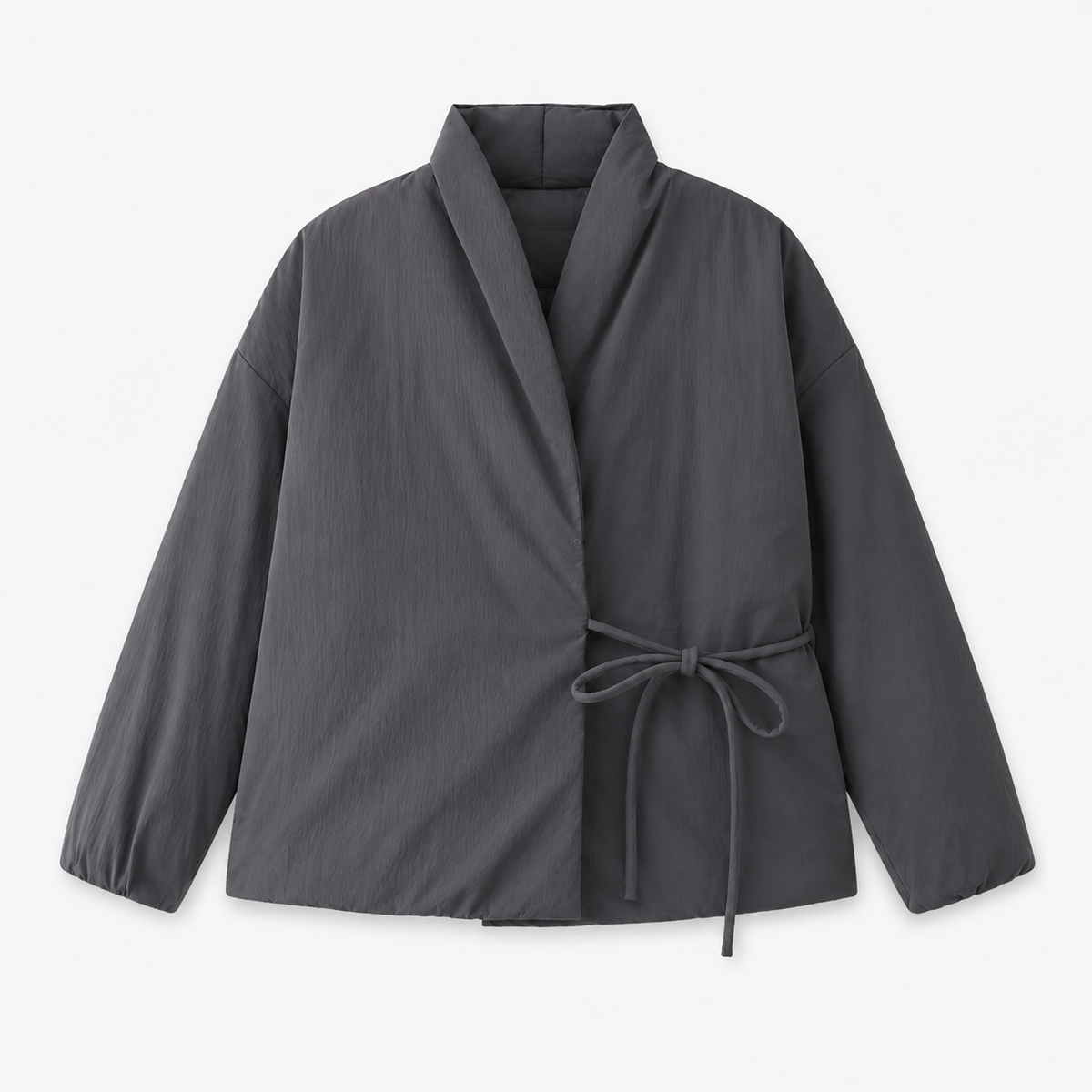 Veste Kimono Femme Matelassée Gris Hiver | Fuyumi