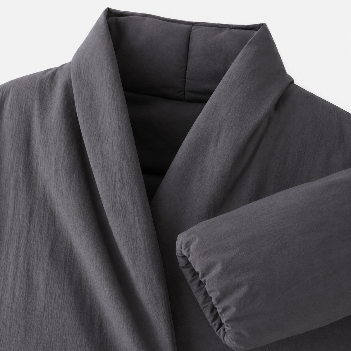 Veste Kimono Femme Matelassée Gris Hiver | Fuyumi