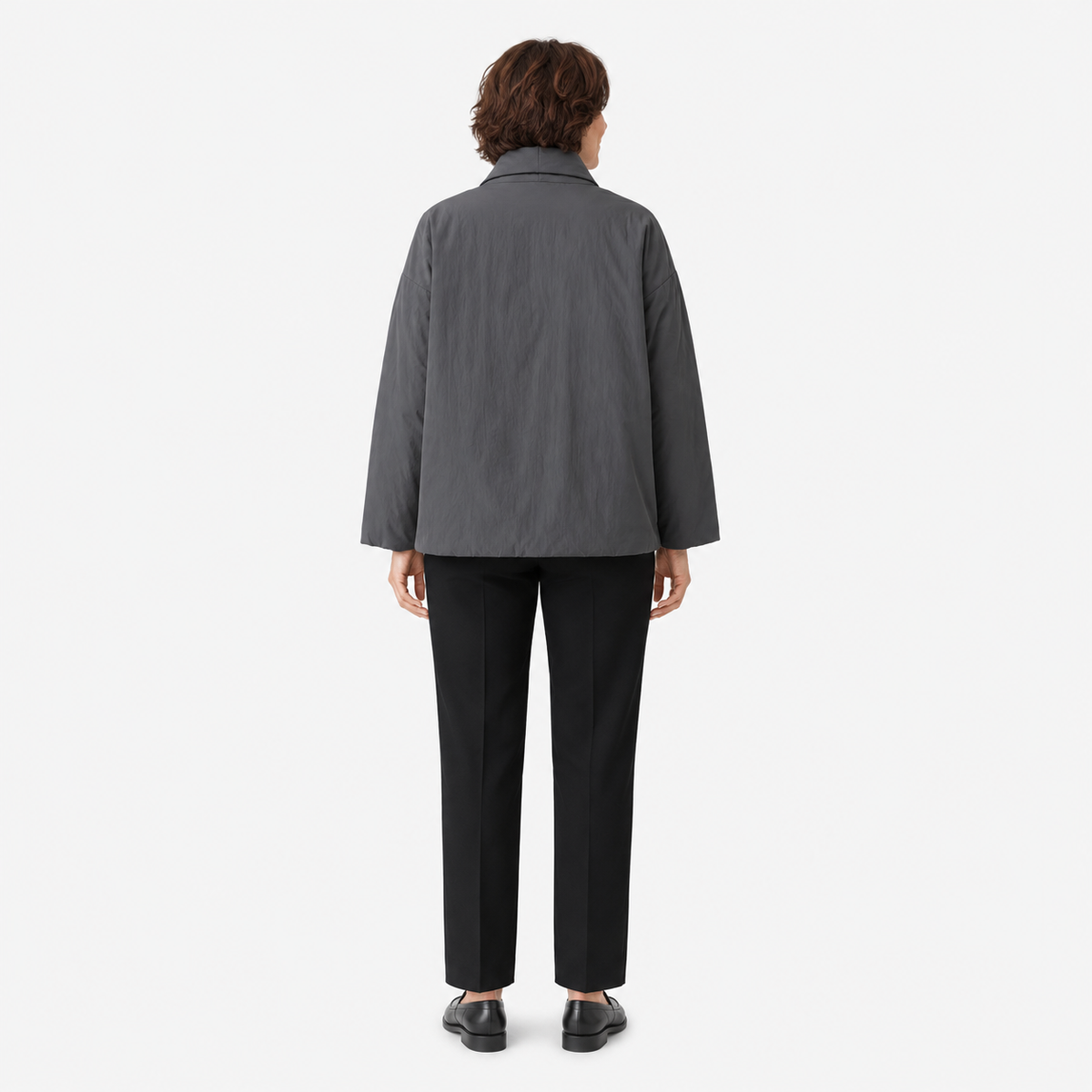 Veste Kimono Femme Matelassée Gris Hiver | Fuyumi