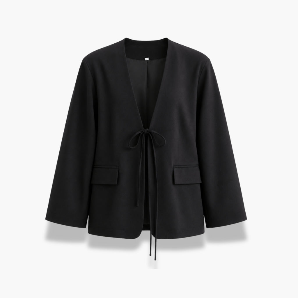 Veste Kimono Femme Noir Oversize Courte | Kuroha