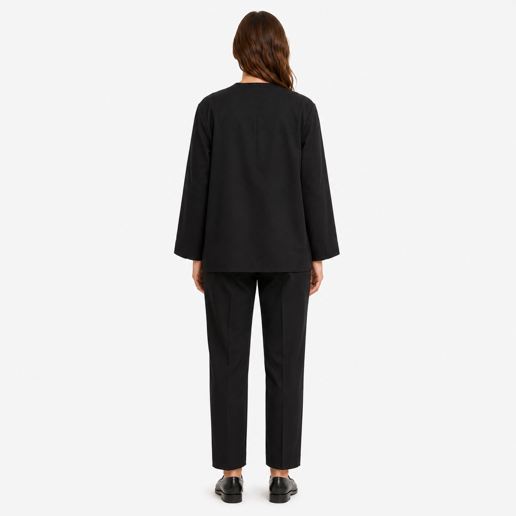 Veste Kimono Femme Noir Oversize Courte | Kuroha