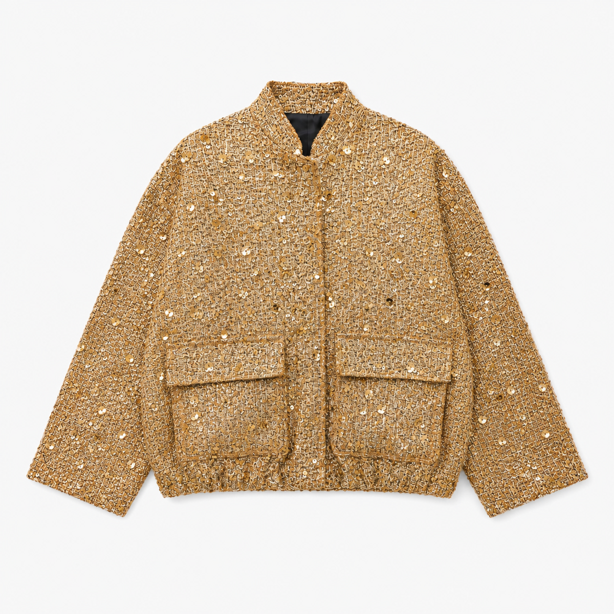 Veste Kimono Femme Pailletée Or Courte | Hikari