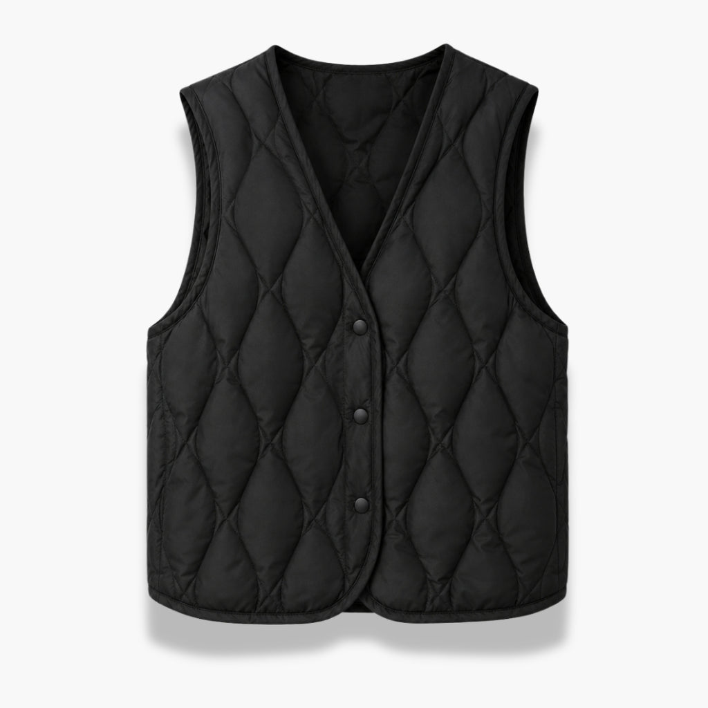 Veste Kimono Femme Sans Manches Noir Courte | Kaede