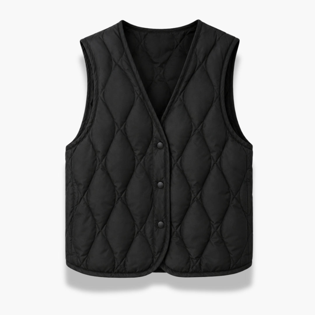 Veste Kimono Femme Sans Manches Noir Courte | Kaede