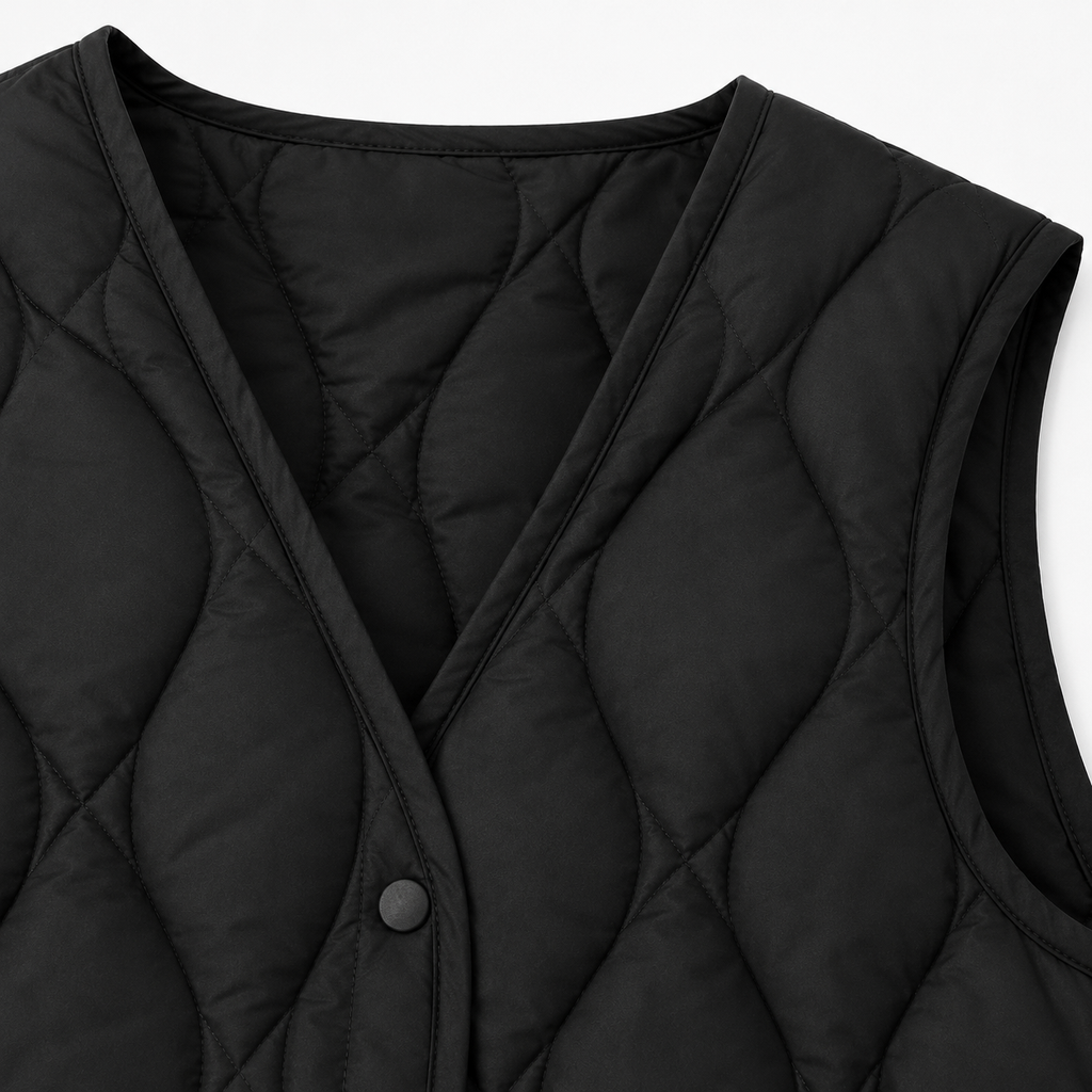 Veste Kimono Femme Sans Manches Noir Courte | Kaede