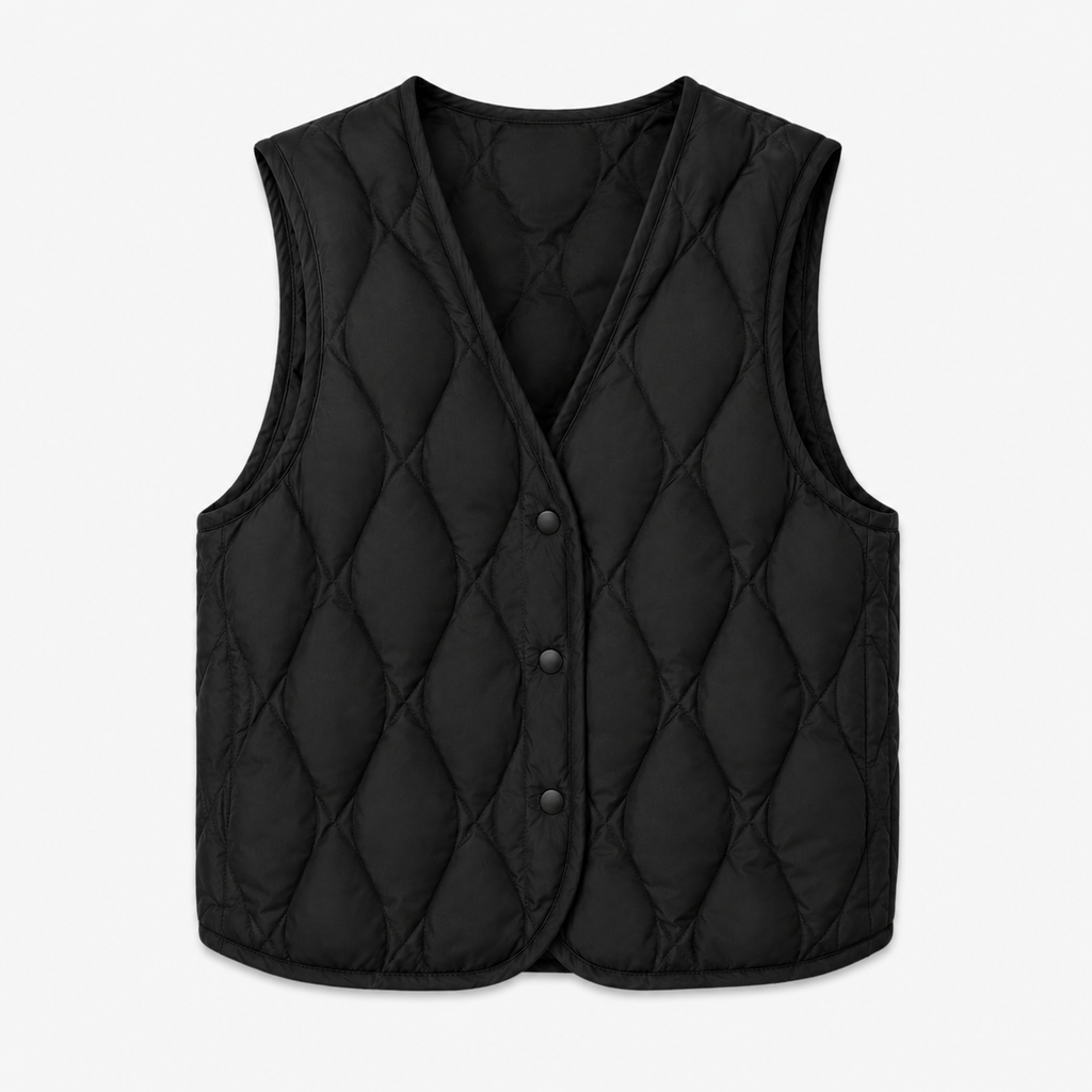 Veste Kimono Femme Sans Manches Noir Courte | Kaede