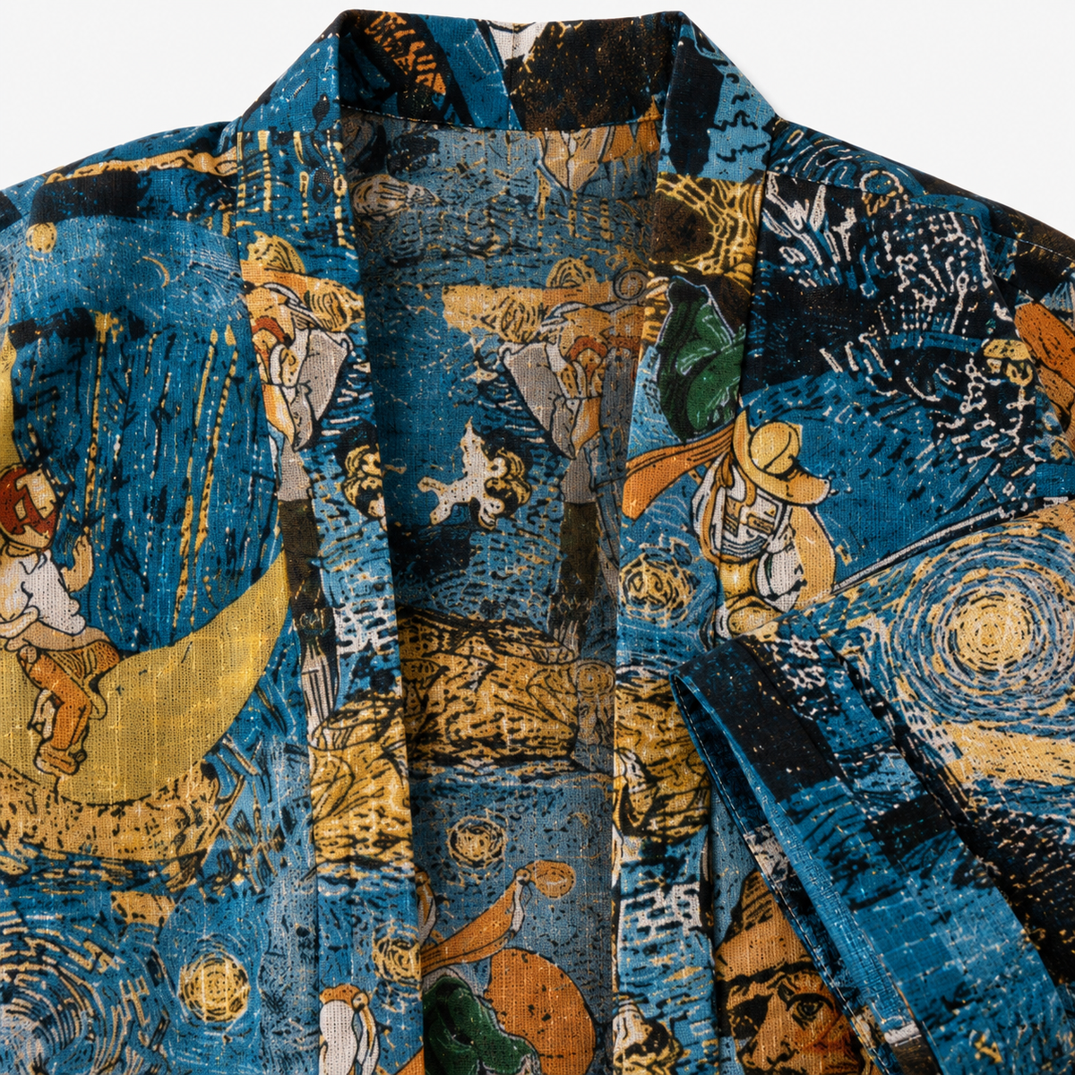 Veste Kimono Homme Bleu Nuit Japonais | Seiran