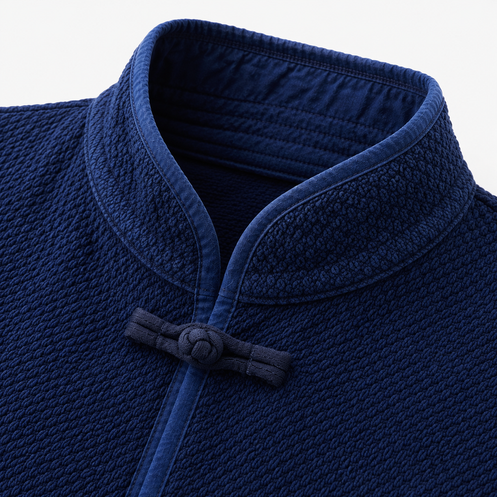 Veste Kimono Homme Coton Bleu Indigo | Kaede