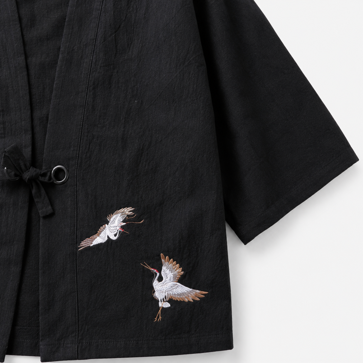 Veste Kimono Homme Noir Légère Japonaise | Kurogane