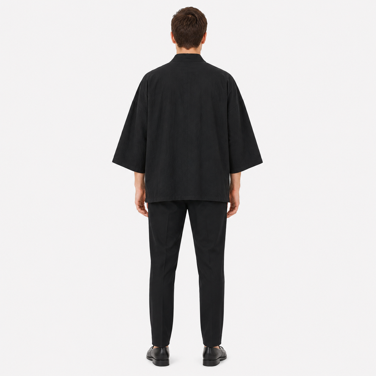 Veste Kimono Homme Noir Légère Japonaise | Kurogane