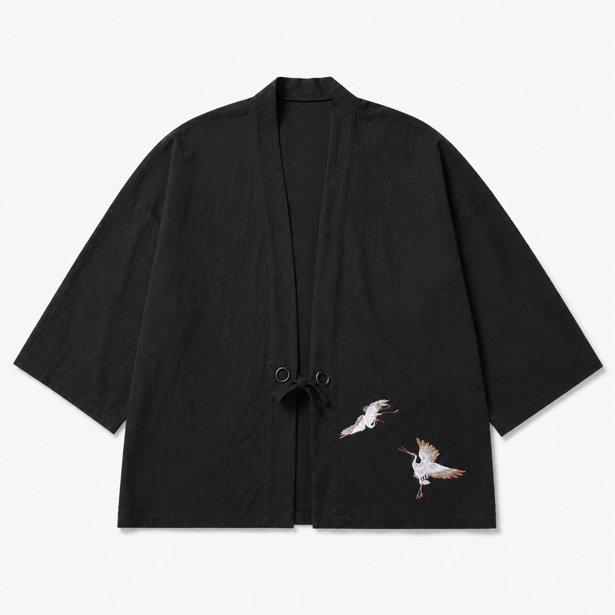 Veste Kimono Homme Noir Légère Japonaise | Kurogane