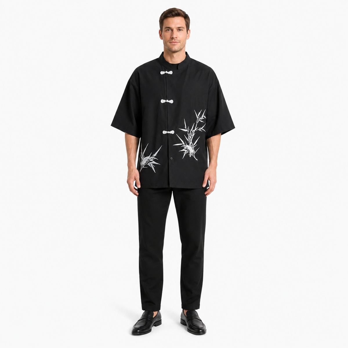 Veste Kimono Homme Noir Mi-long | Haruki