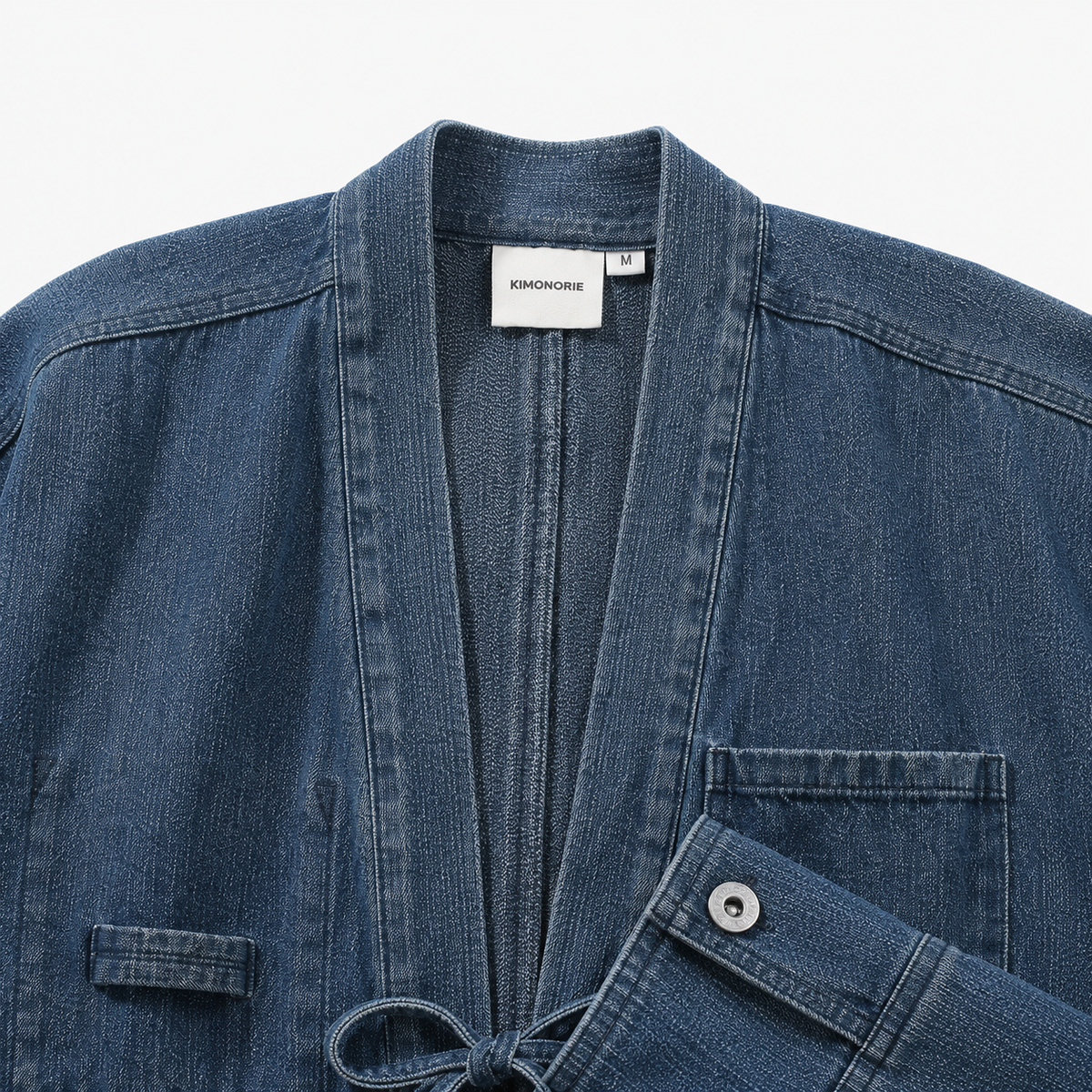 Veste Kimono Jean Unisexe Noir Indigo | Takumi