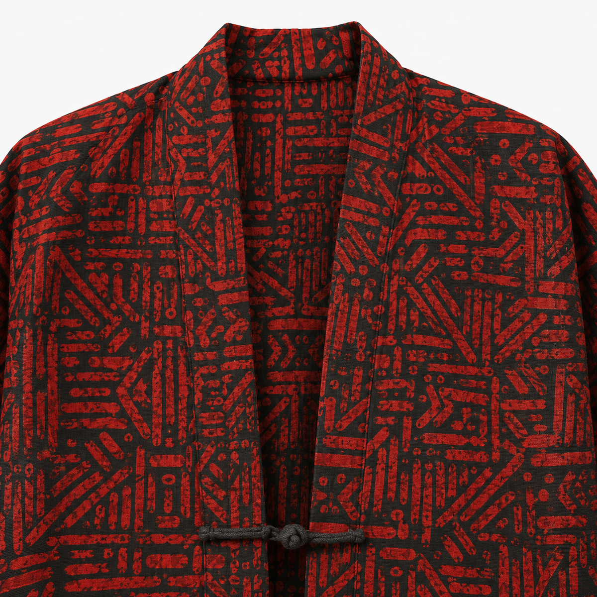 Veste Kimono Mixte Patchwork Rouge Vermillon | Kurenai