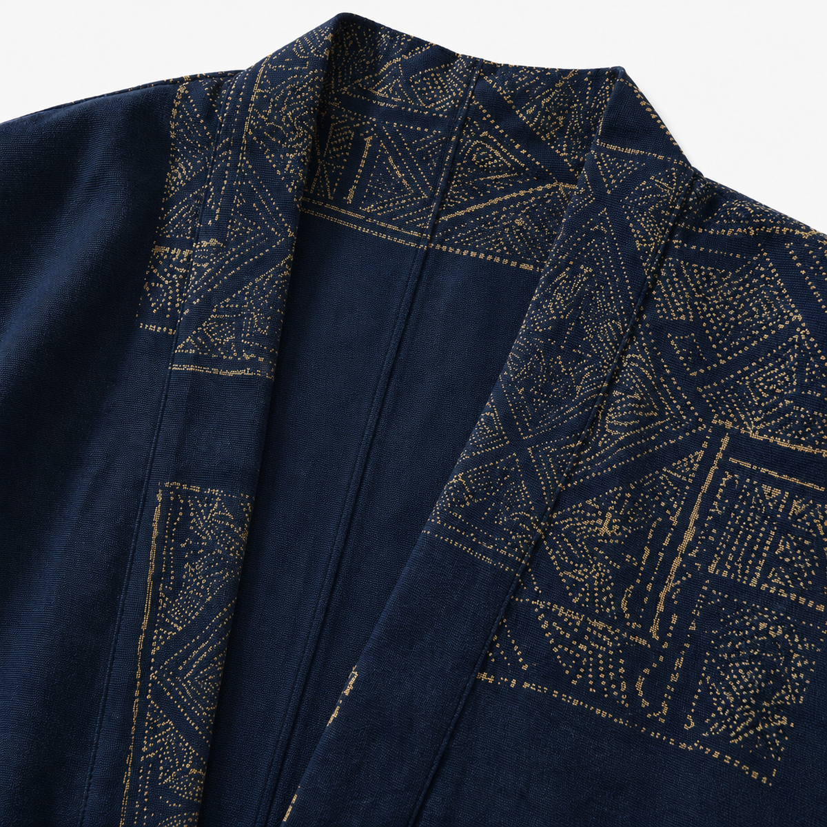 Veste Kimono Patchwork Bleu Outremer Mixte | Kōrin