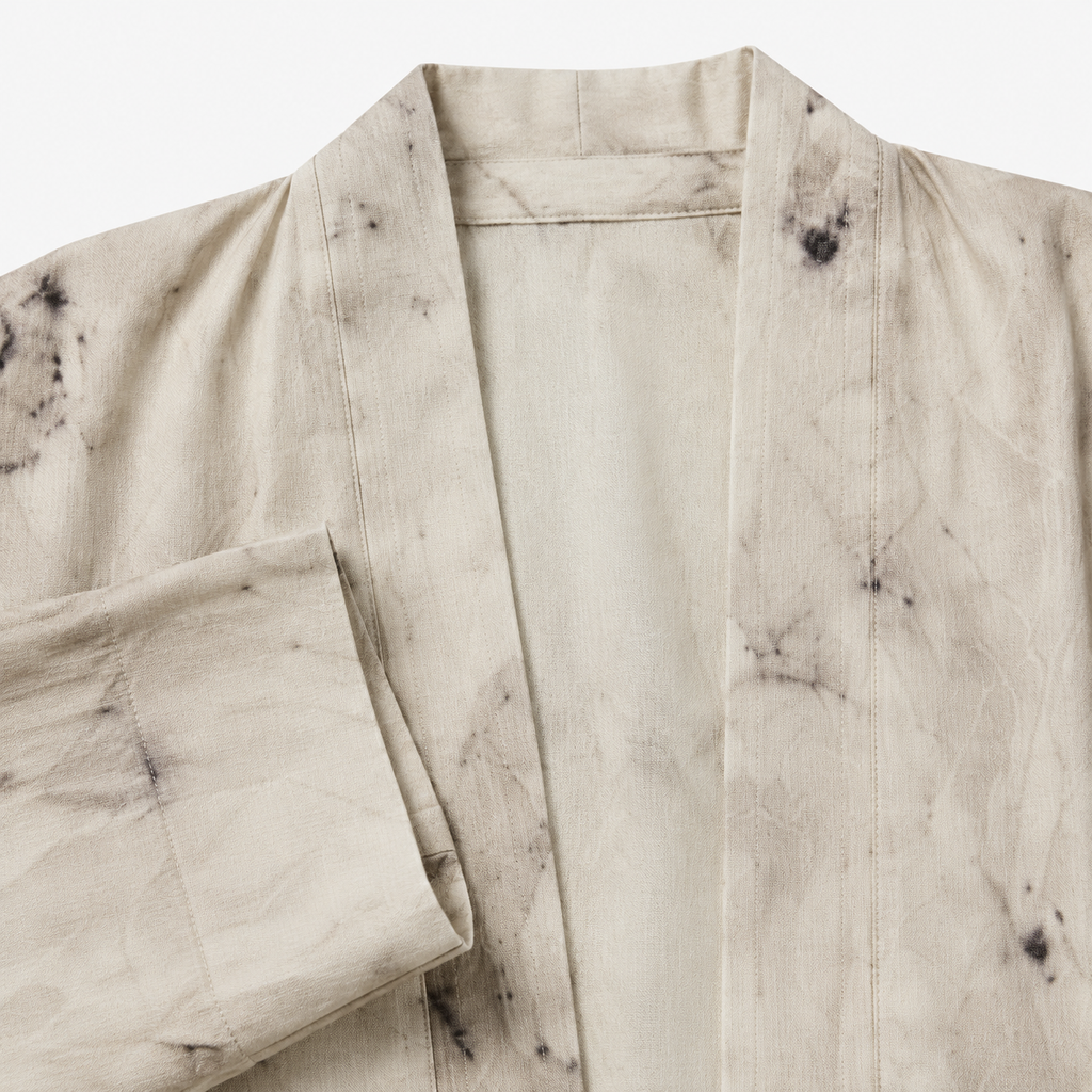 Veste Kimono Unisexe Blanche Mi-longue | Shiroha