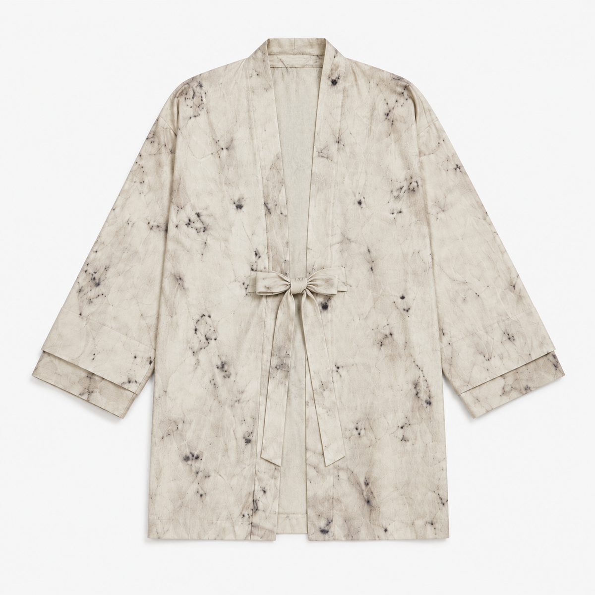 Veste Kimono Unisexe Blanche Mi-longue | Shiroha