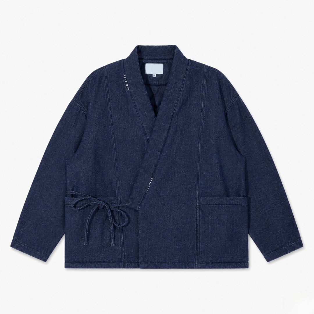 Veste Kimono Homme Matelassée Bleu Marine | Takumi