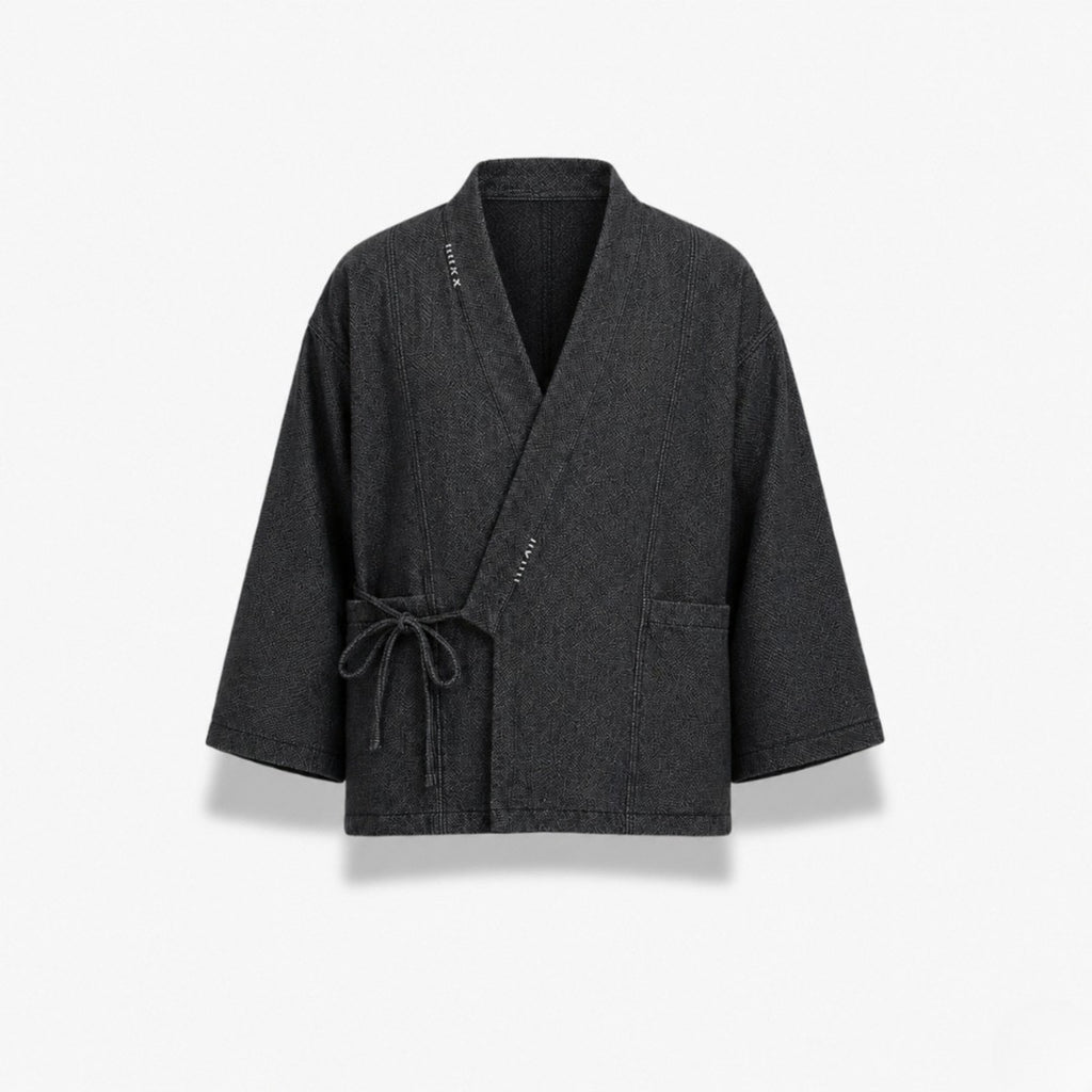 Veste Kimono Homme Matelassée Bleu Marine | Takumi