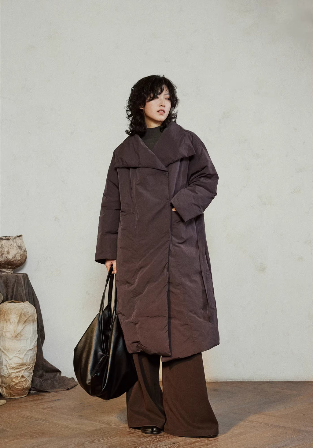 Doudoune longue ceinturée femme | Ren